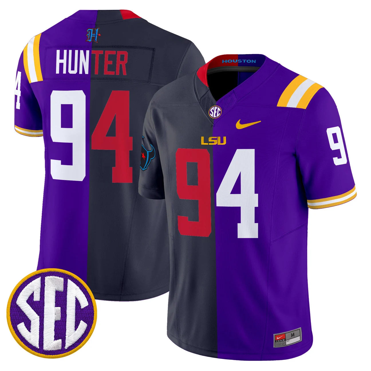 LSU Tigers Split Vapor Limited Jersey V2 - All Stitched