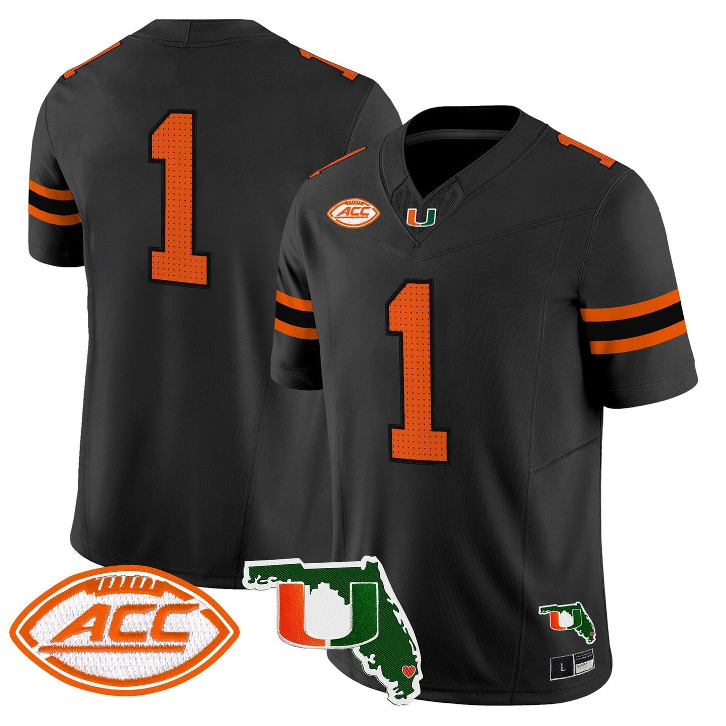 Men's Miami Hurricanes 2026 Florida Patch Vapor Limited Jersey - All Stitched