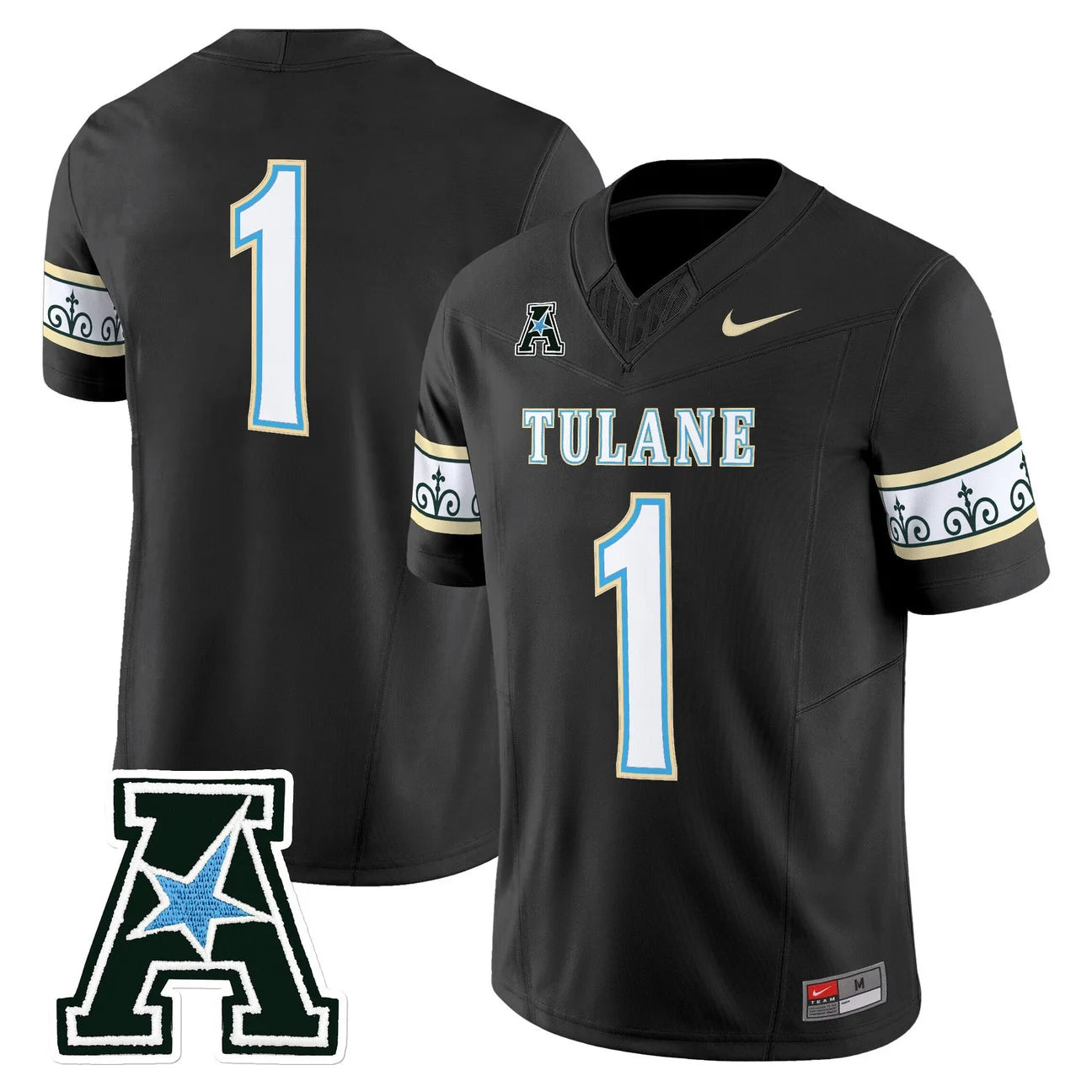 Men's Tulane Green Wave 2025 City Edition Jersey in Black