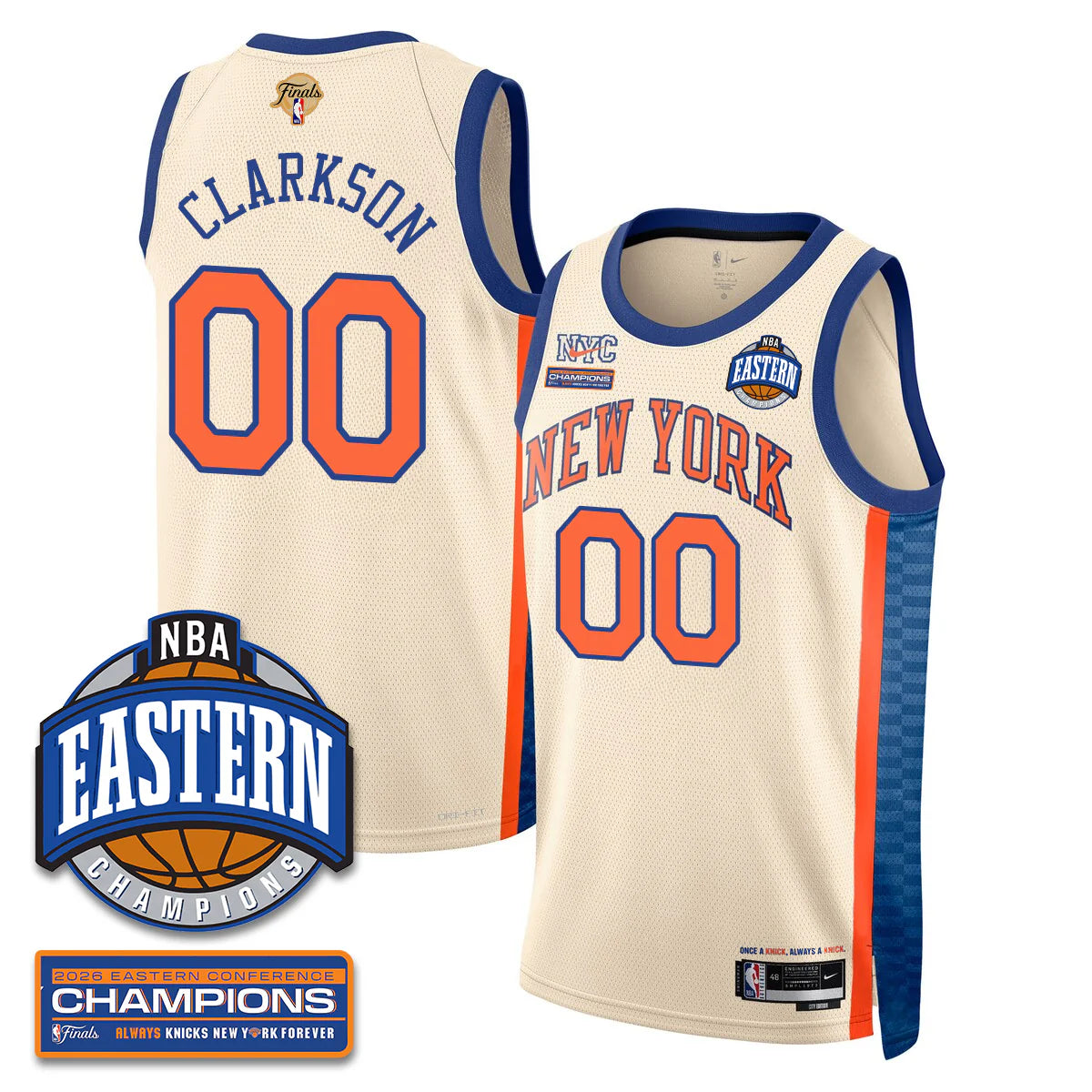 New York Knicks 2026 NBA Eastern Conference Champions Vapor Jersey - Stitched