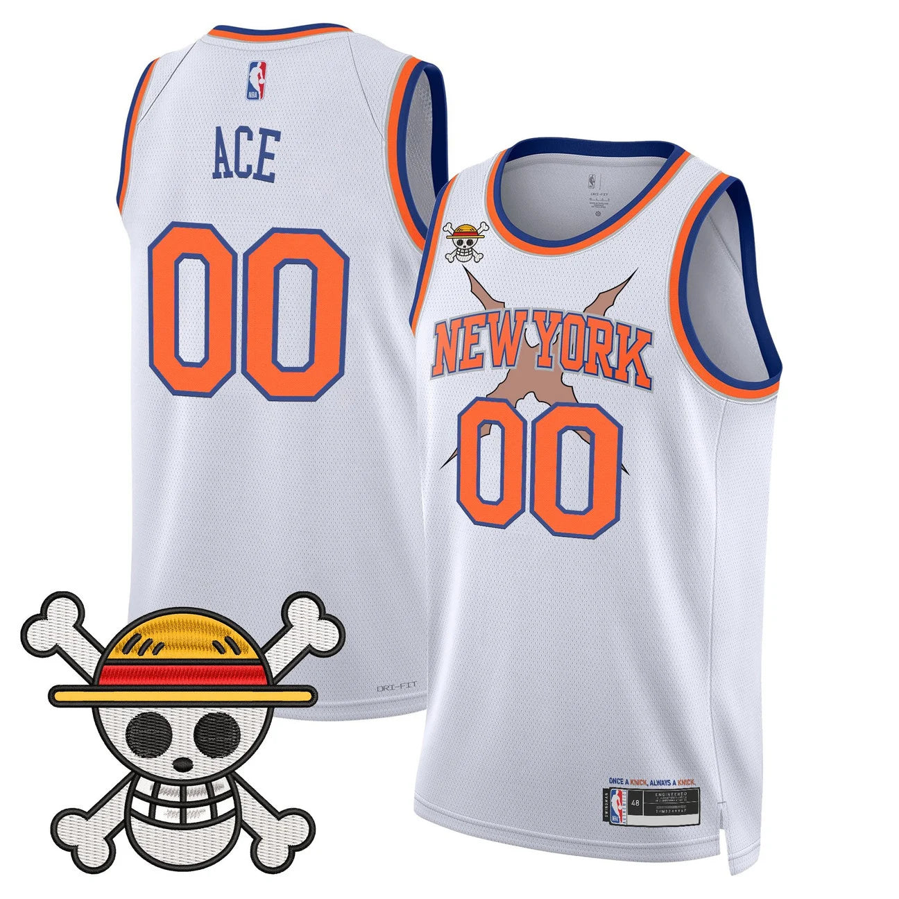 Men's New York Knicks x One Piece Swingman Jersey- Stitched