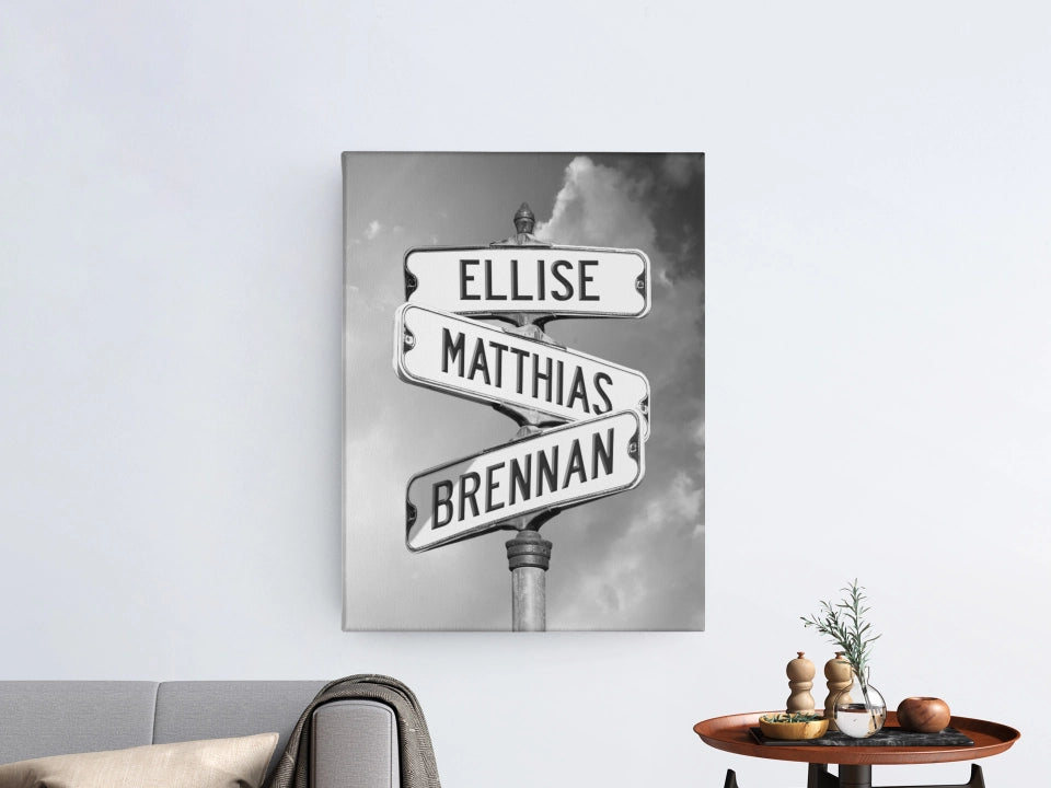 Personalized canvas "Children's date of birth"