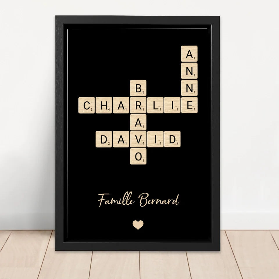 Personalized canvas “Family crosswords”