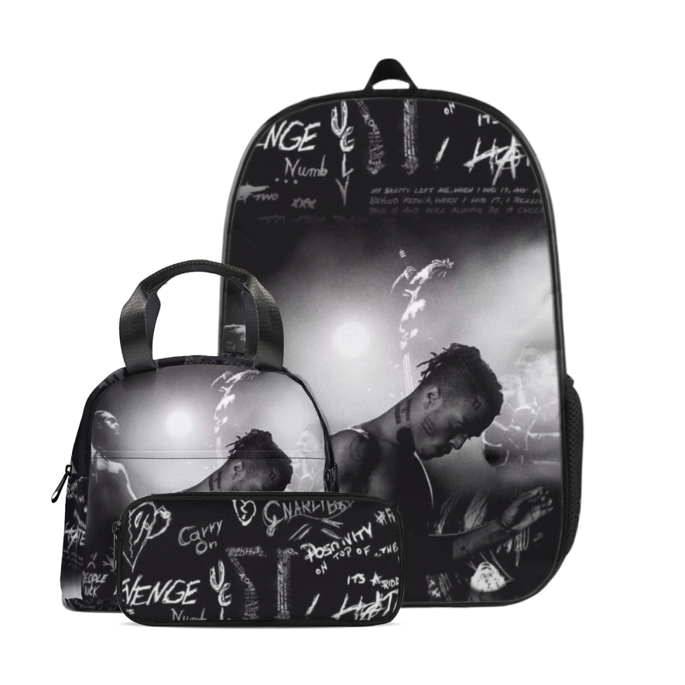 Back To School-XXXTENTACION Custom Backpack+Lunch Bag+Pencil Case+Mug Box
