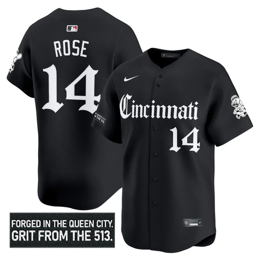 Cincinnati Reds 'Gothic Queen City Edition' Vapor Premier Limited Jersey - All Stitched - Black