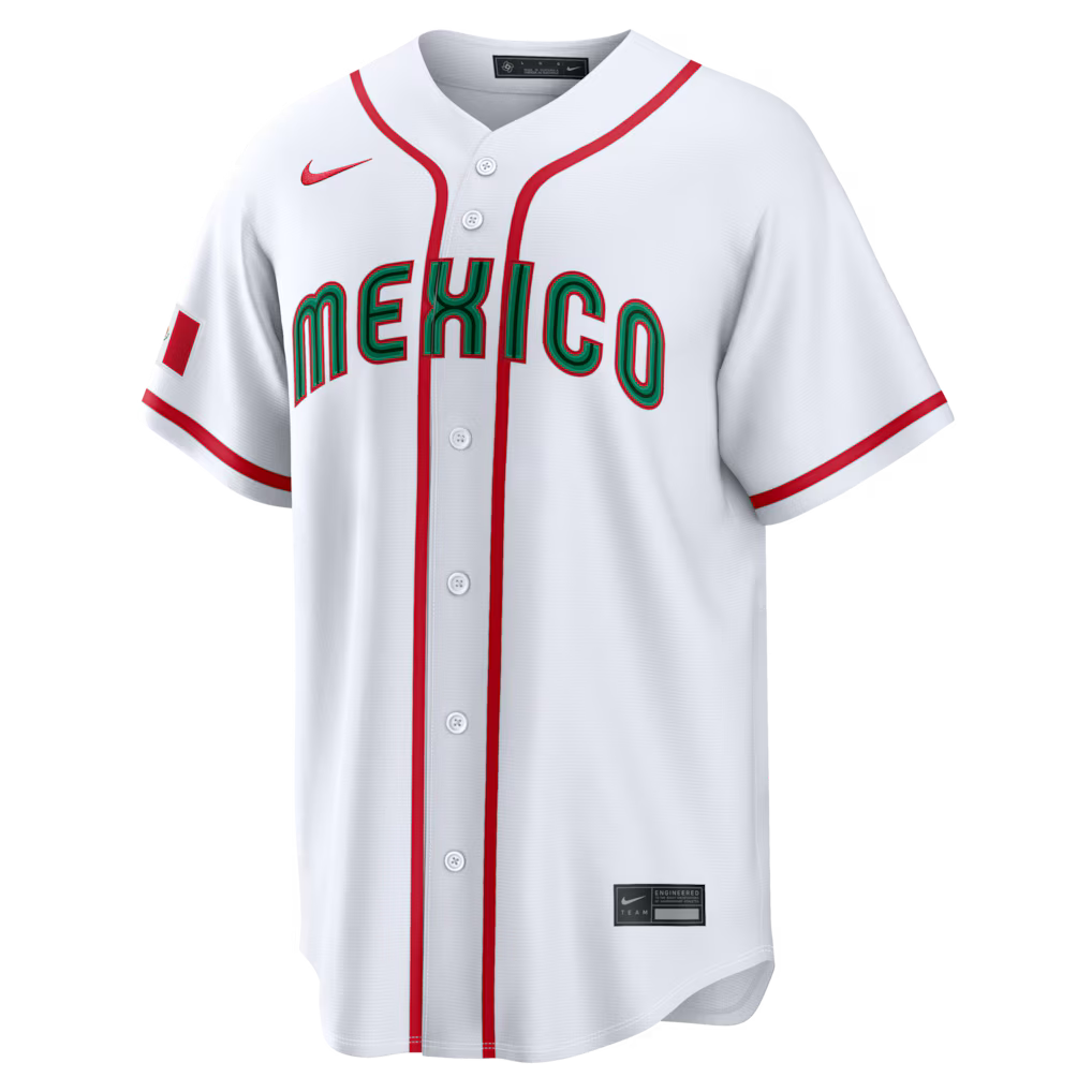 2026 WBC Mexico Stadium Baseball White Jersey – All Stitched