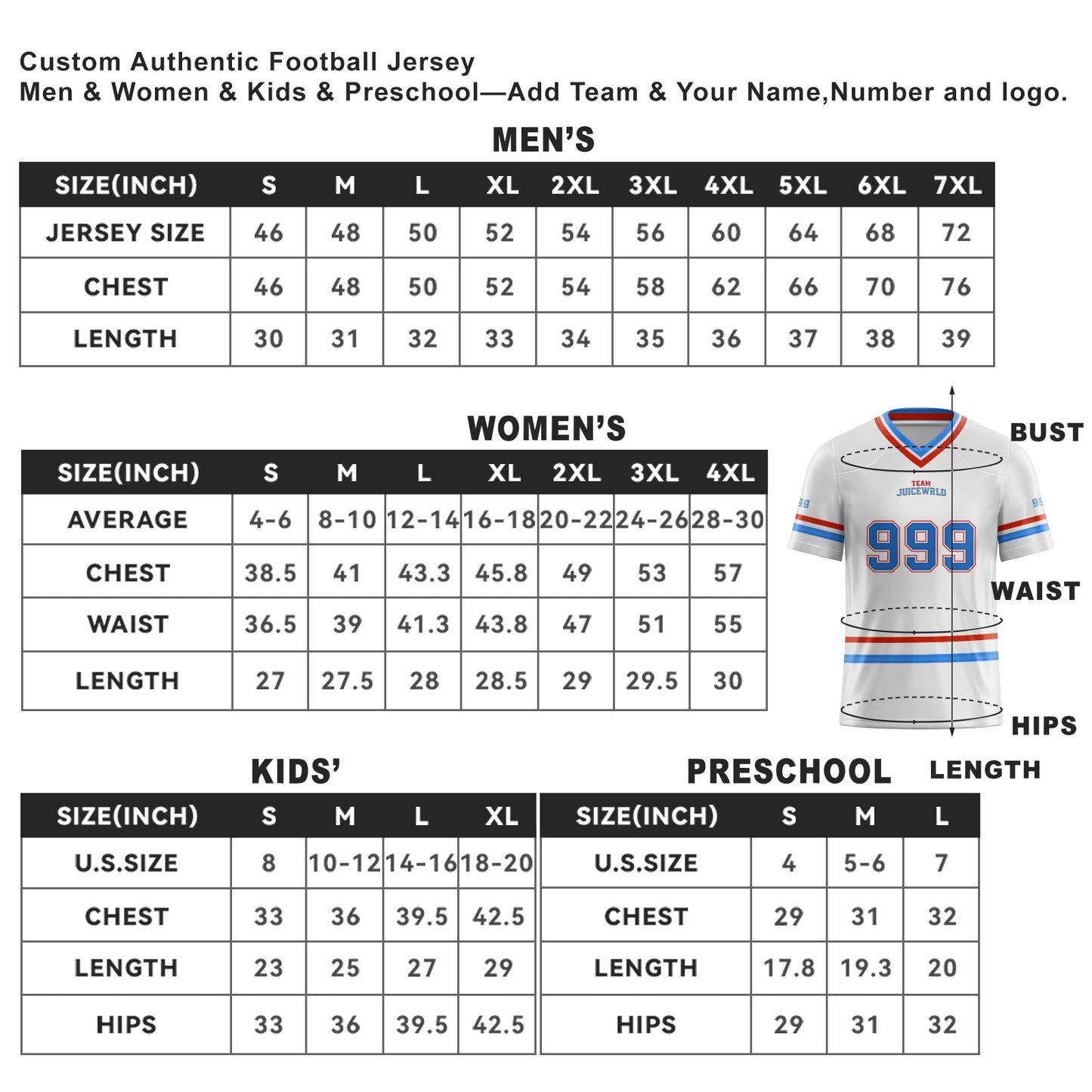 JuiceWrld&Football Custom Embroidered Jersey