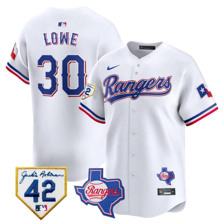 Men’s Texas Rangers 2024 Jackie Robinson Patch Vapor Premier Limited Jersey – All Stitched