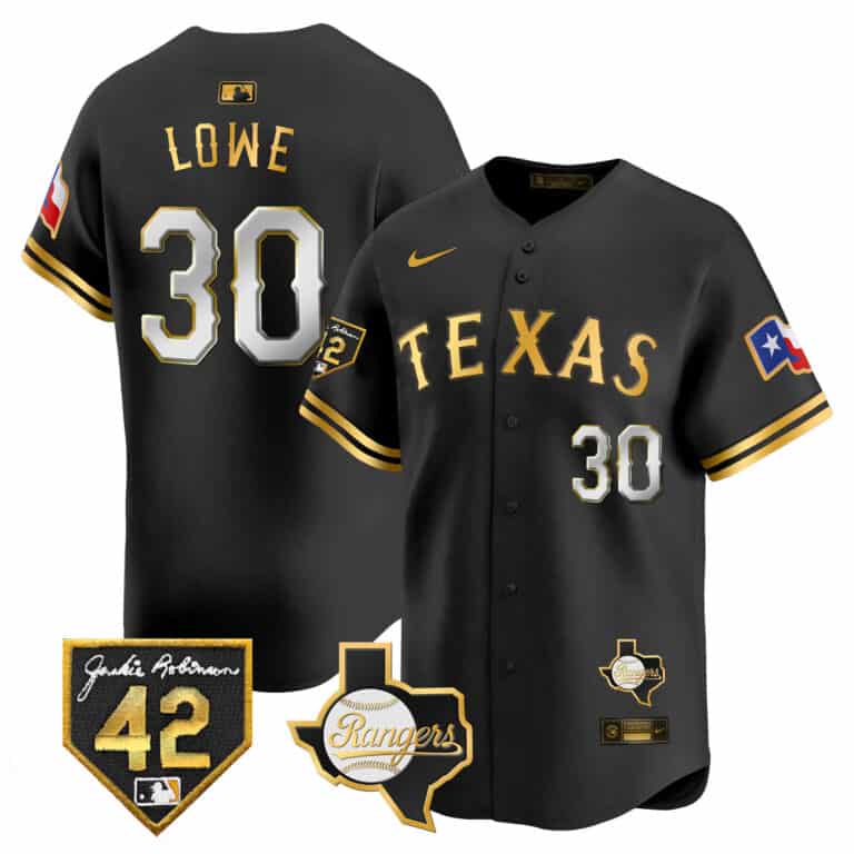 Men’s Texas Rangers 2024 Jackie Robinson Patch Vapor Premier Limited Jersey – All Stitched