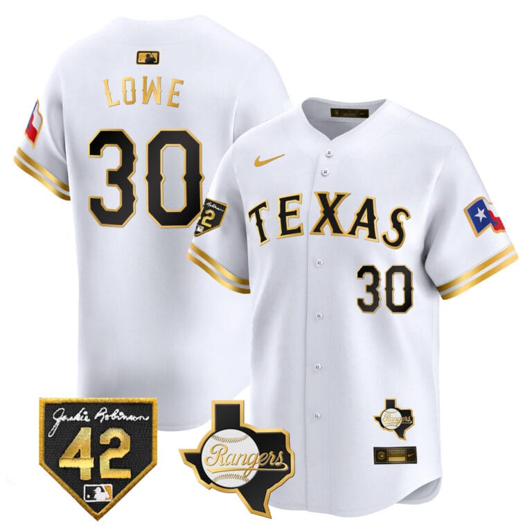 Men’s Texas Rangers 2024 Jackie Robinson Patch Vapor Premier Limited Jersey – All Stitched