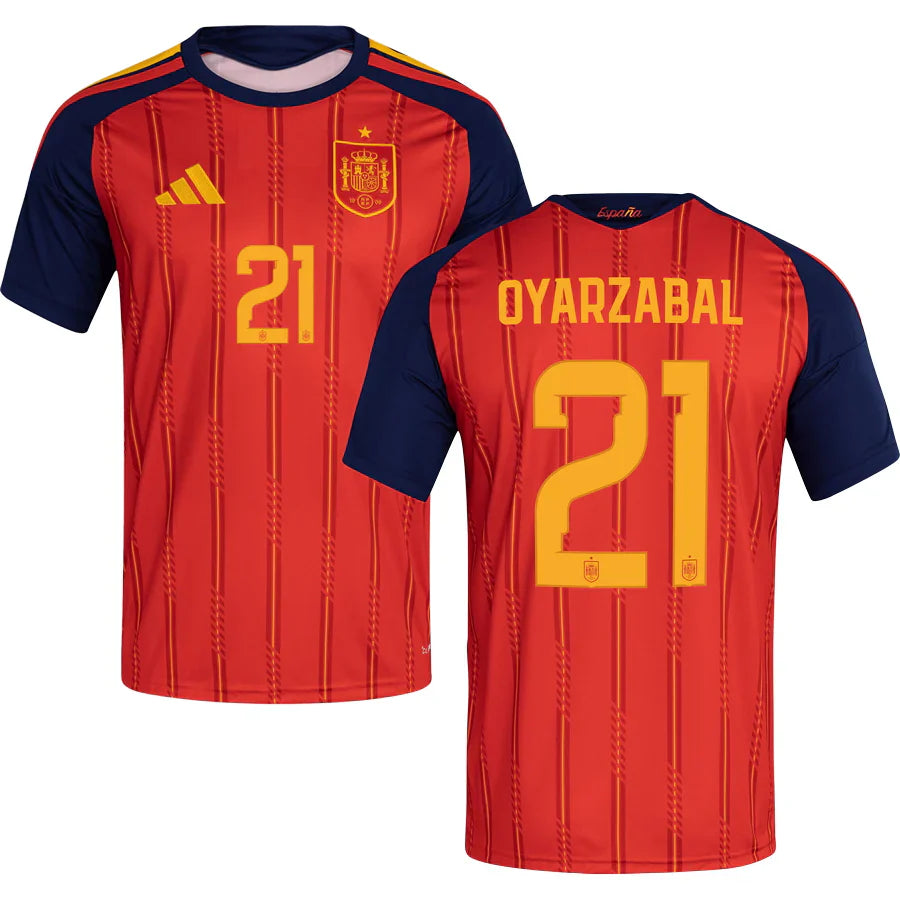 Men’s #21 Oyarzabal 2026 World Cup Spain Jersey