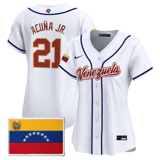 Women's Team Venezuela World Baseball Classic Vapor Premier Jersey - 2026 Roster - All Stitched