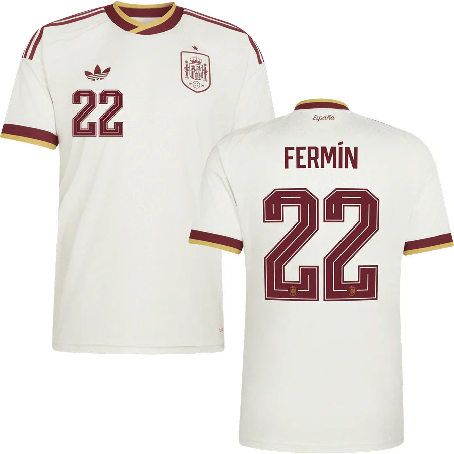 Men’s #22 Fermin 2026 World Cup Spain Jersey