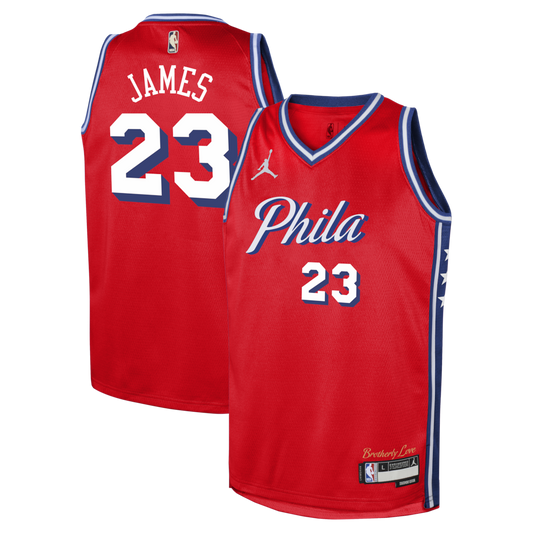 LeBron James Philadelphia 76ers  Swingman Jersey - Red - Statement Edition