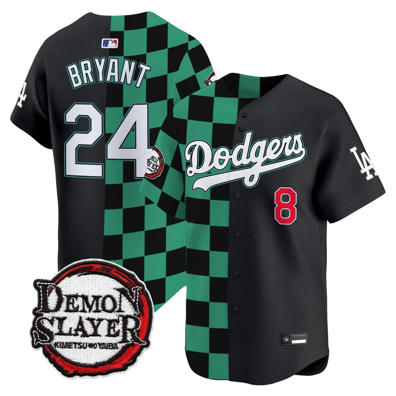 Los Angeles Dodgers x Demon Slayer Vapor Premier Limited Jersey - Stitched