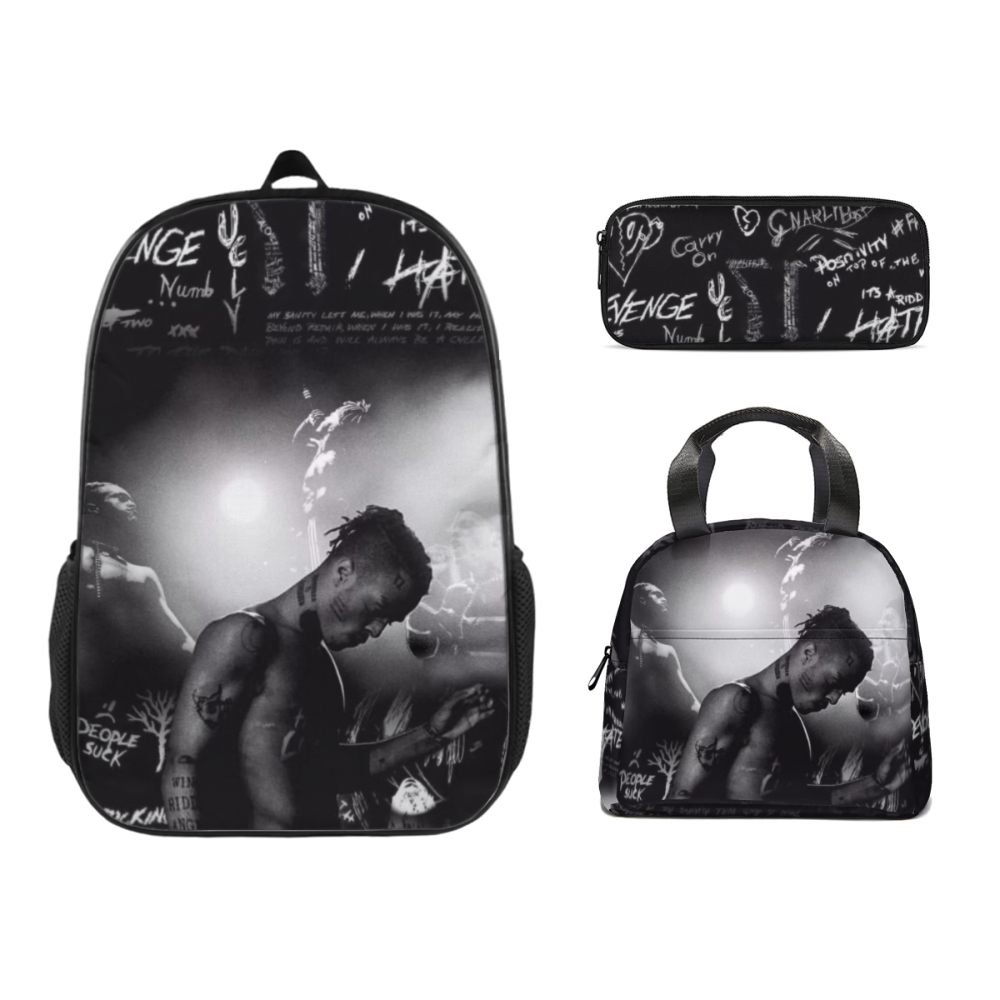 Back To School-XXXTENTACION Custom Backpack+Lunch Bag+Pencil Case+Mug Box