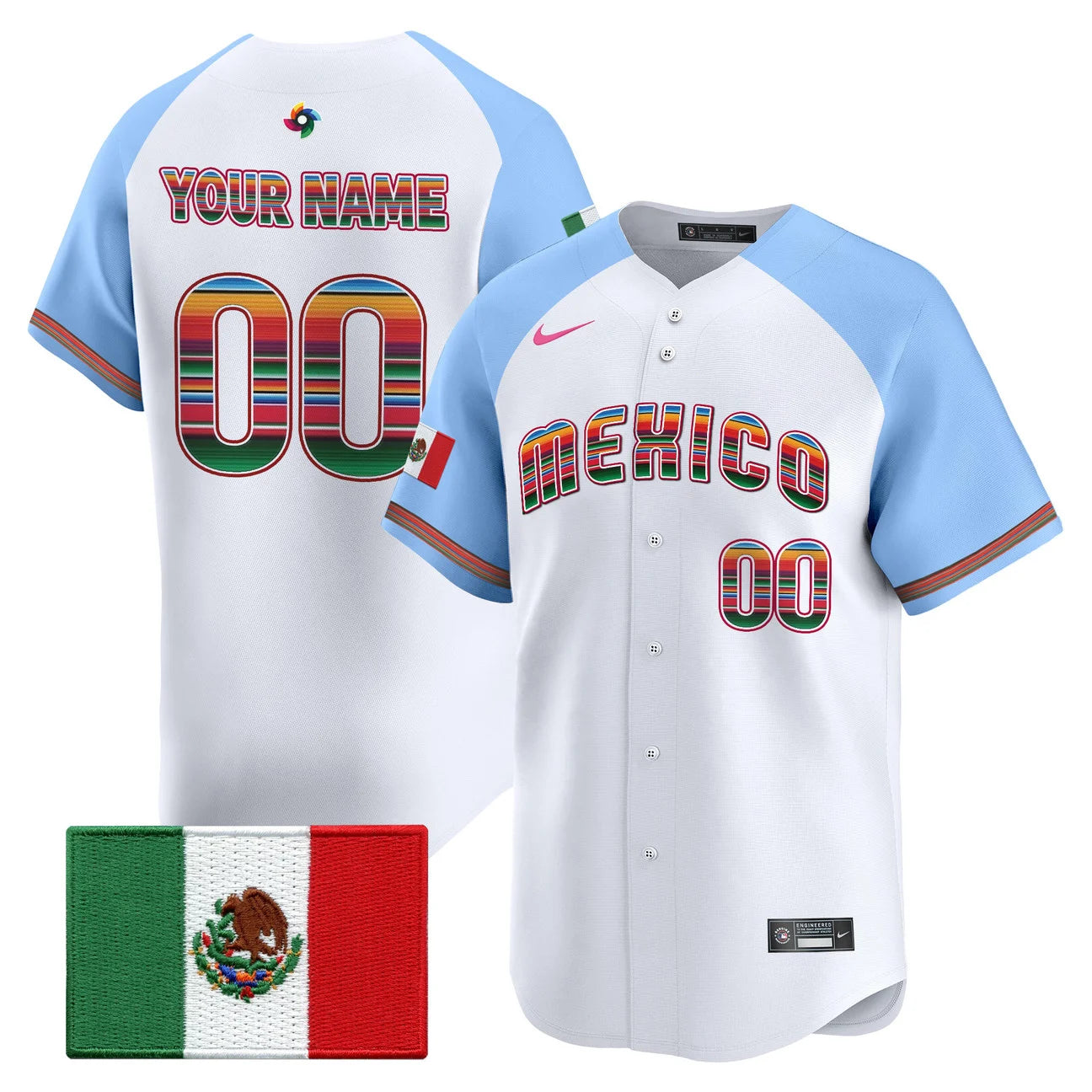 Team Mexico World Baseball Classic "Serape Edition" Vapor Premier Custom Jersey - 2026 Roster - All Stitched