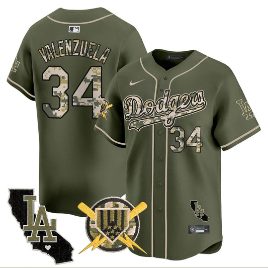 Men's Dodgers Armed Forces Day Vapor Premier Limited Jersey - All Stitched（副本）