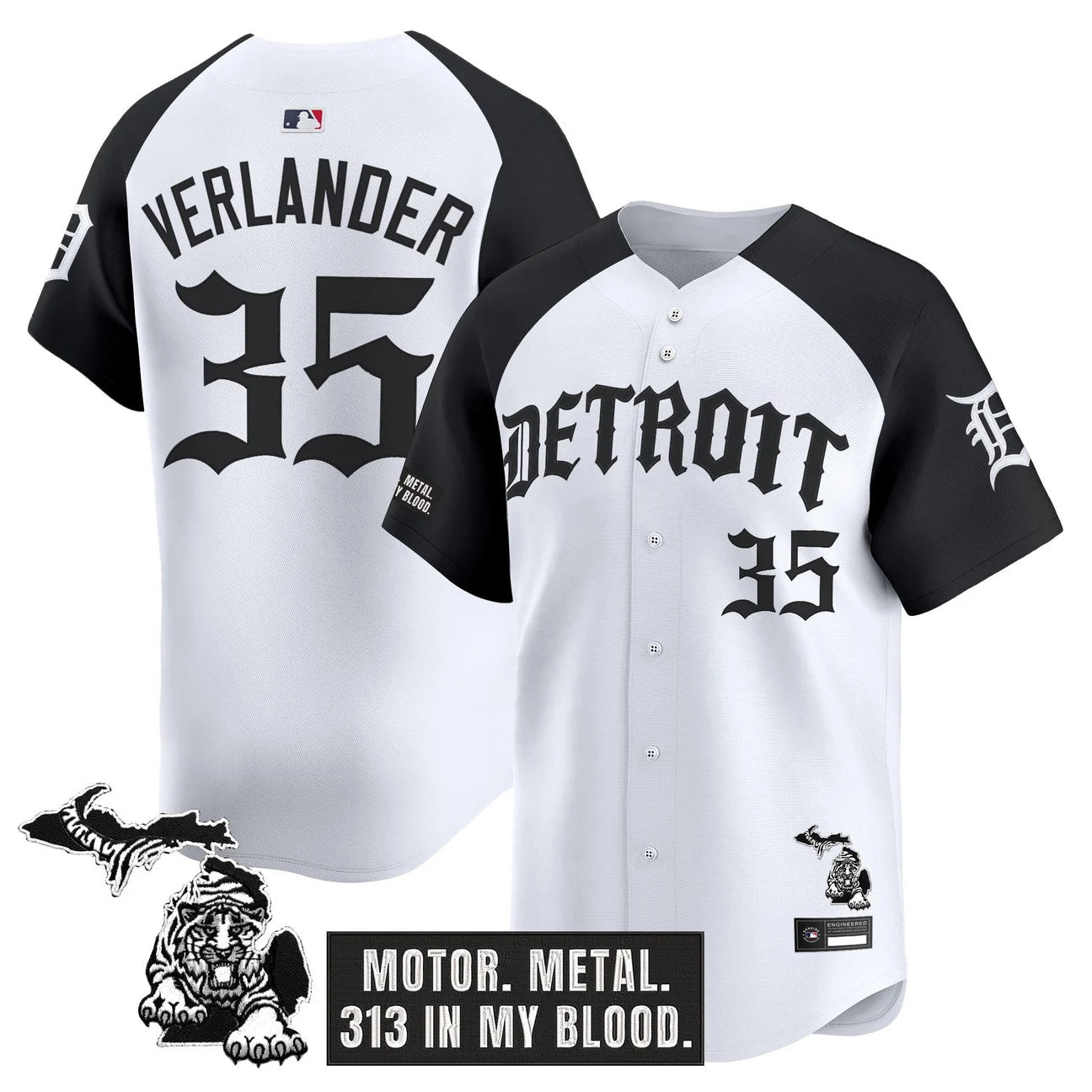 Detroit Tigers 'Old English Edition' Vapor Premier Limited Jersey - All Stitched - Alternate