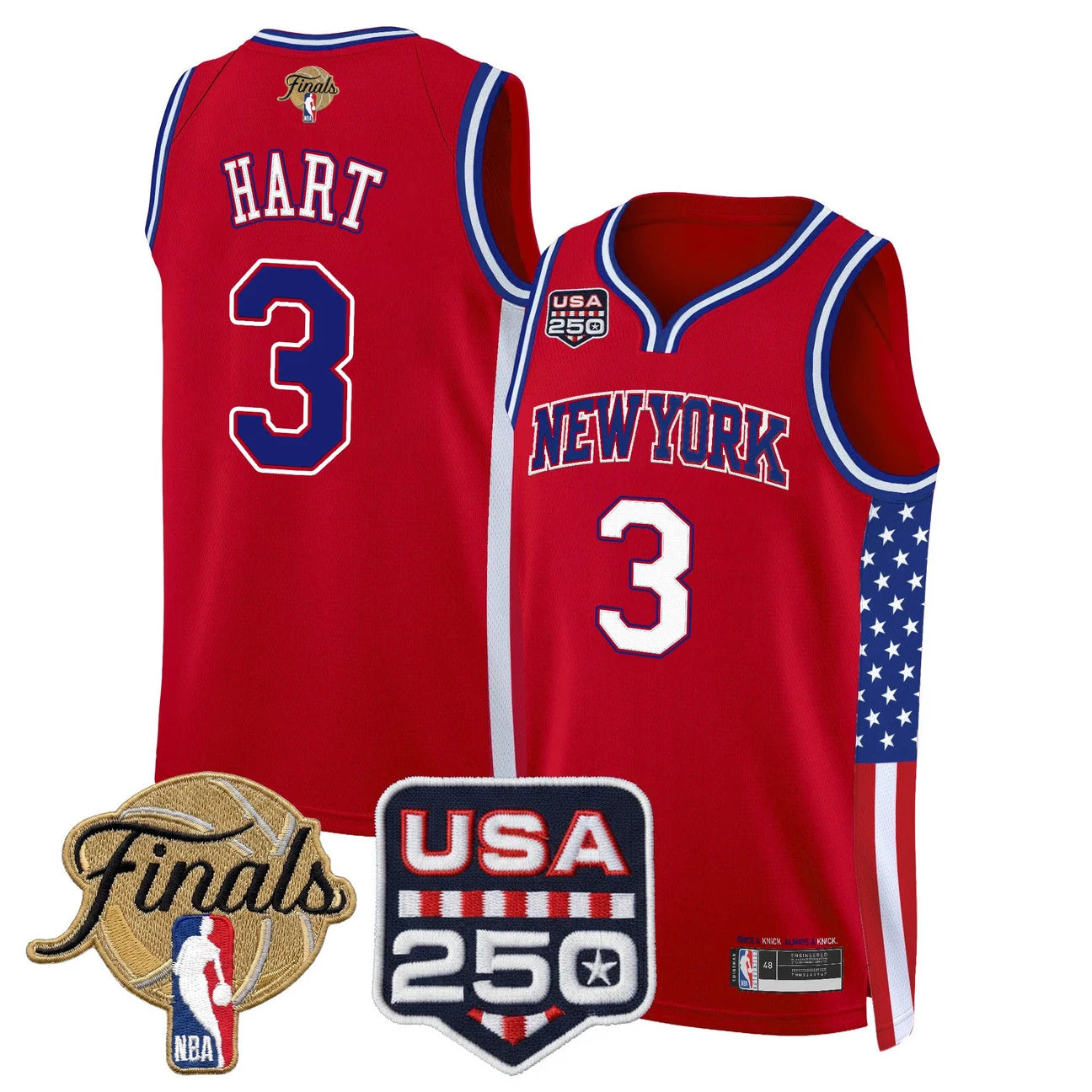 Men's New York Knicks "America 250 Edition" 2026 Finals patch Swingman Jersey - All Stitched
