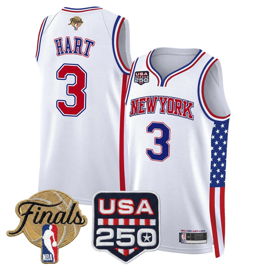 Men's New York Knicks "America 250 Edition" 2026 Finals patch Swingman Jersey - All Stitched
