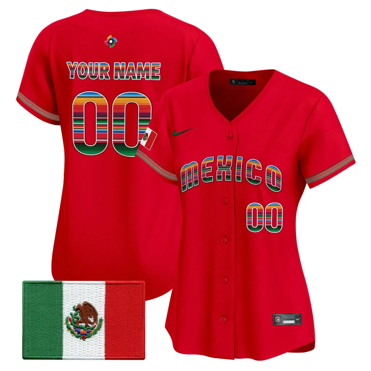 Team Mexico World Baseball Classic "Serape Edition" Vapor Premier Custom Jersey - 2026 Roster - All Stitched