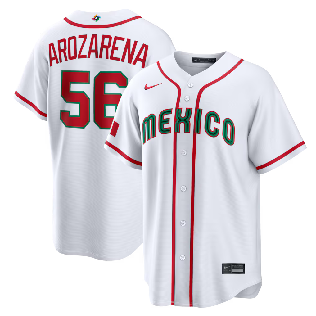 2026 WBC Mexico Stadium Baseball White Jersey – All Stitched