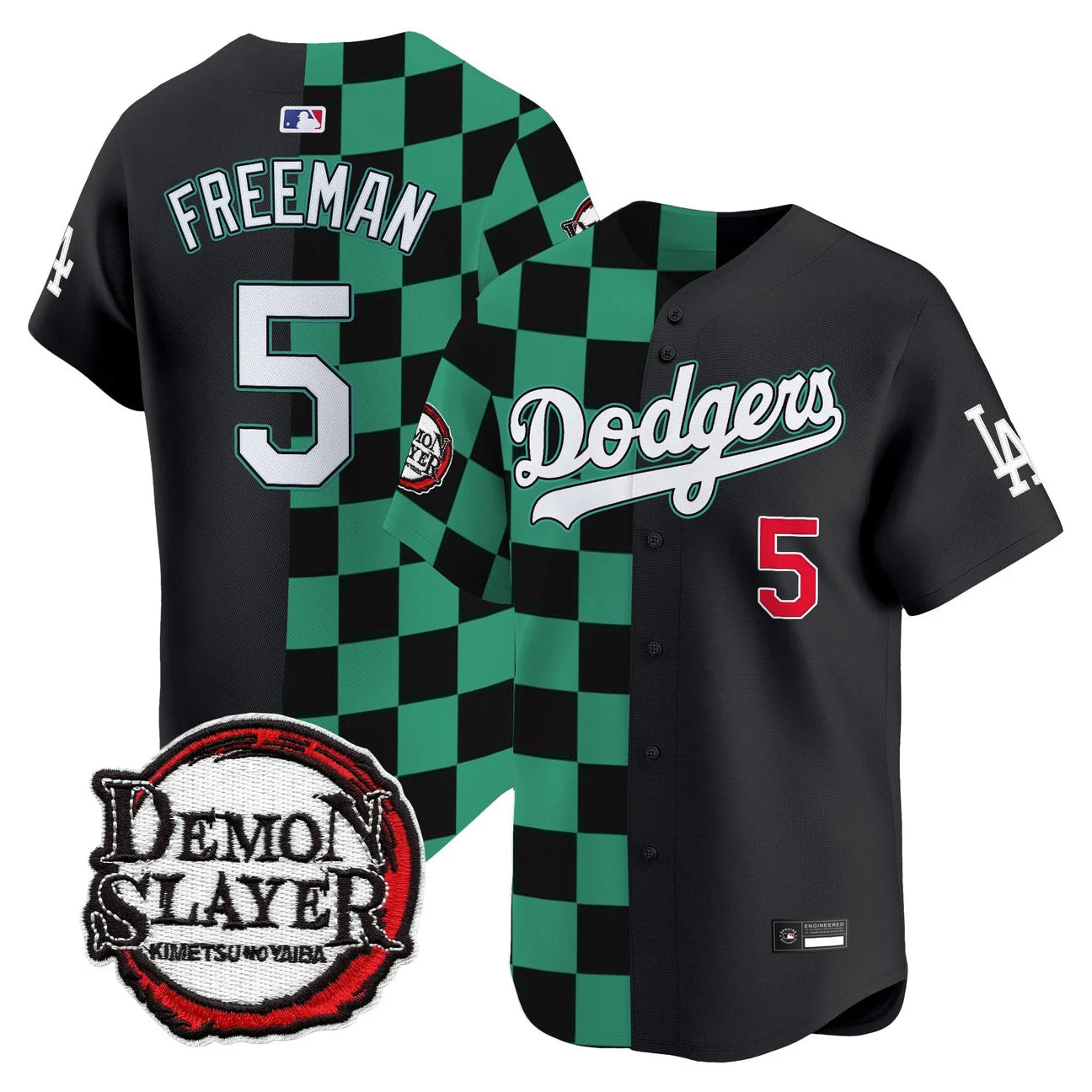 Los Angeles Dodgers x Demon Slayer Vapor Premier Limited Jersey - Stitched