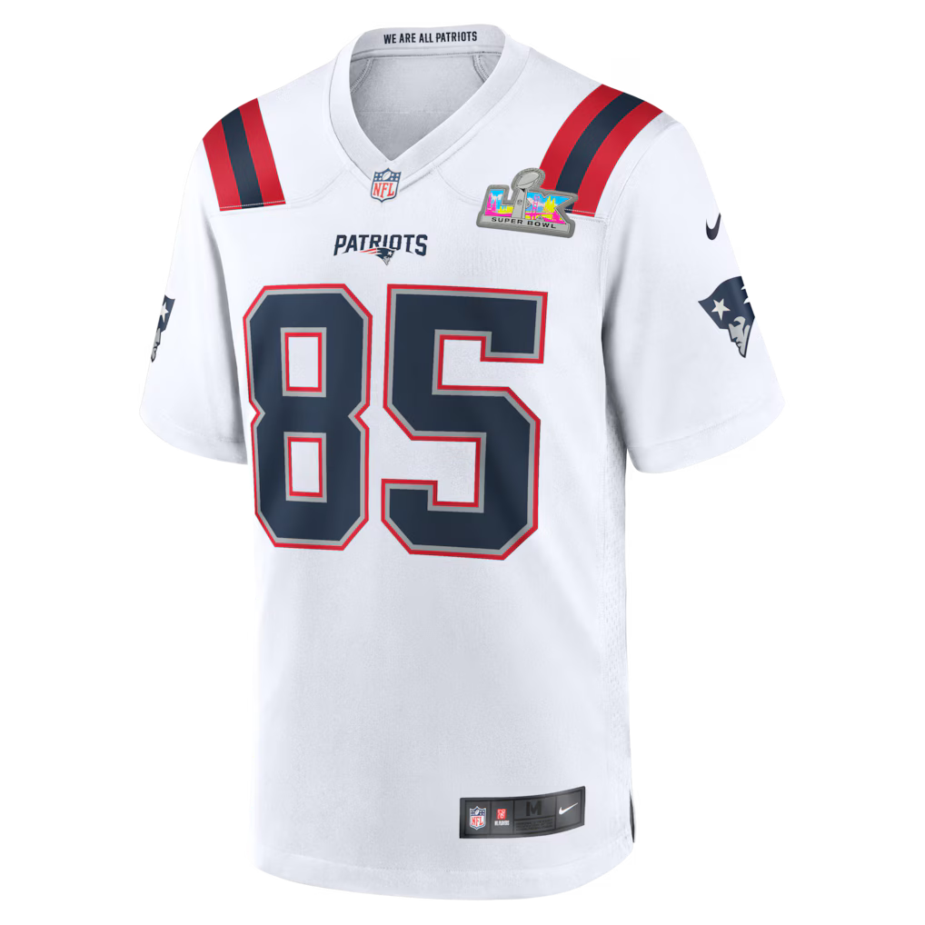 New England Patriots Road Game Super Bowl LX Patch Jersey - White