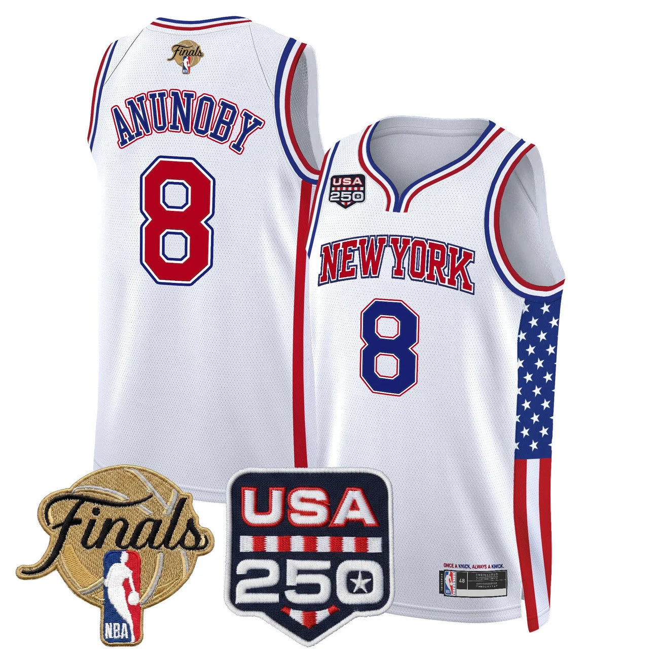 Men's New York Knicks "America 250 Edition" 2026 Finals patch Swingman Jersey - All Stitched