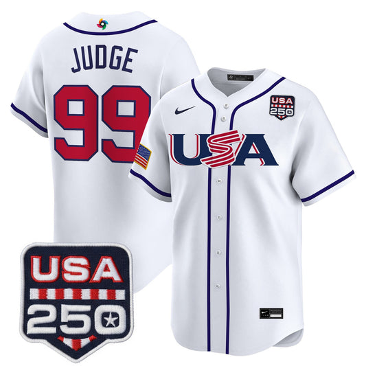 Team USA World Baseball Classic 250America Patch Vapor Premier Jersey - All Stitched - White
