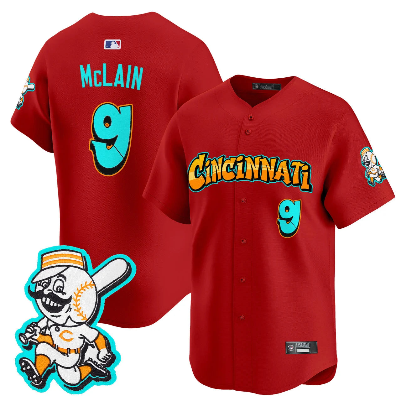 Cincinnati Reds 'Graffiti Queen City Edition' Vapor Premier Limited Jersey - All Stitched -Red
