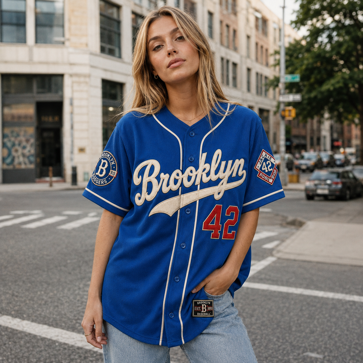 42 Legacy Heritage Embroidered Baseball Jersey