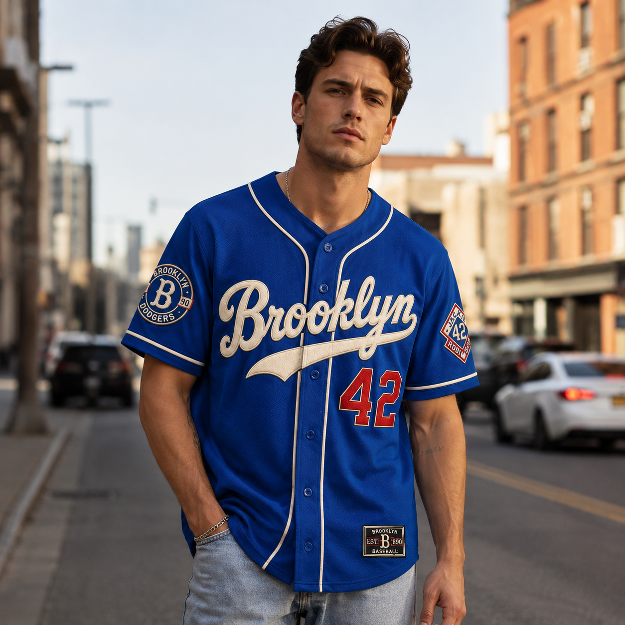 42 Legacy Heritage Embroidered Baseball Jersey