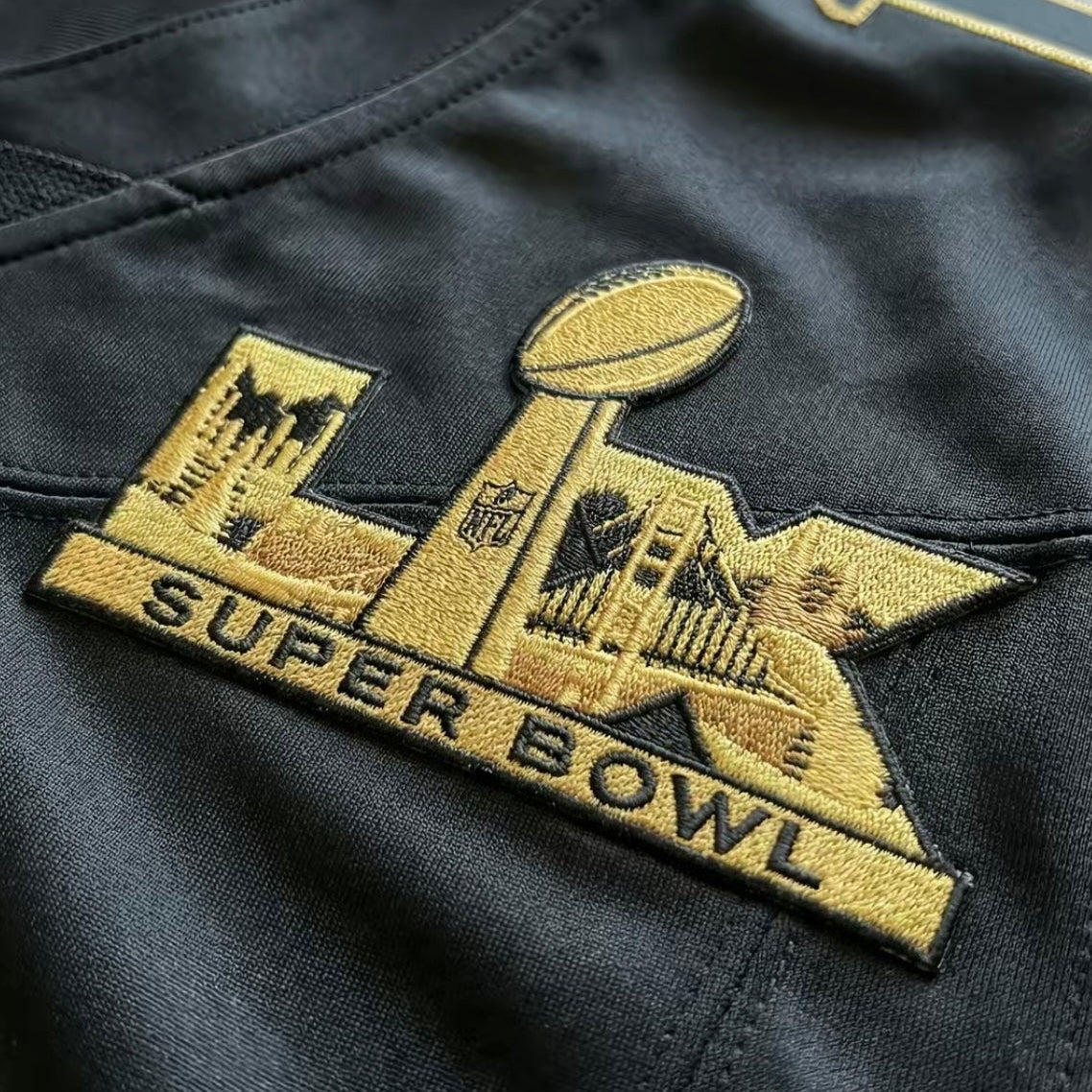 Seattle Seahawks Super Bowl LX&50th Patch Gold Vapor Limited Jersey - All Stitched