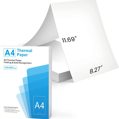 Portable thermal A4 Quick-drying Thermal Paper 100 Sheets Folded