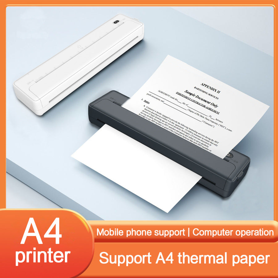 Coieh™ Portable Printer Wireless for Travel Bluetooth Thermal Printer Support A4 Thermal Paper Inkless Compatible with iOS, Android & Laptop