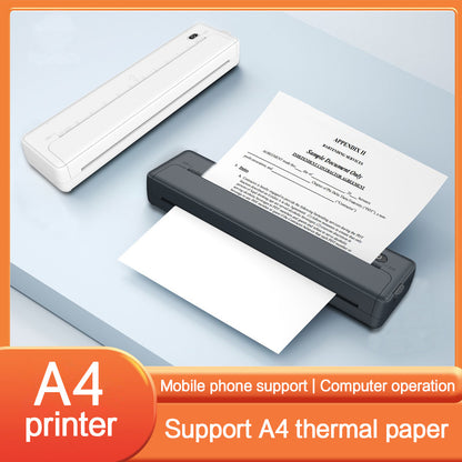 Coieh™ Portable Printer Wireless for Travel Bluetooth Thermal Printer Support A4 Thermal Paper Inkless Compatible with iOS, Android & Laptop