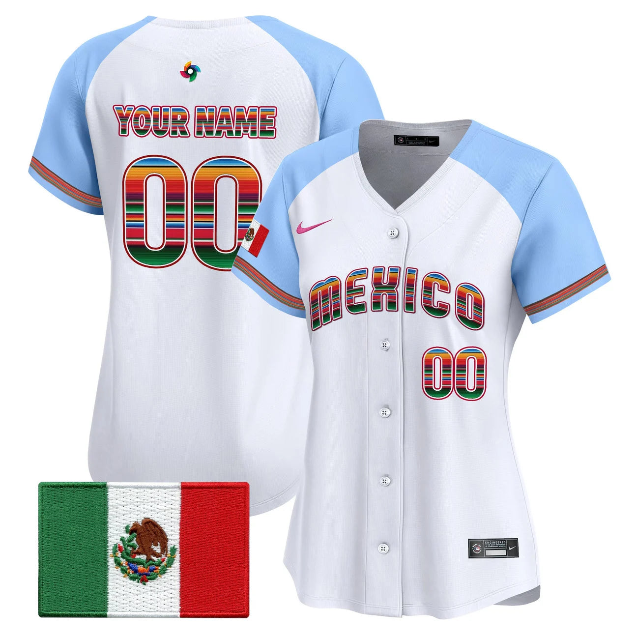 Team Mexico World Baseball Classic "Serape Edition" Vapor Premier Custom Jersey - 2026 Roster - All Stitched