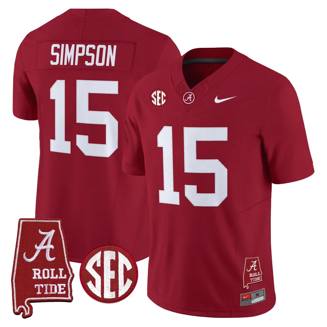 Men's Alabama Crimson Tide 2026 Vapor Limited Jersey - Alabama Map - All Stitched