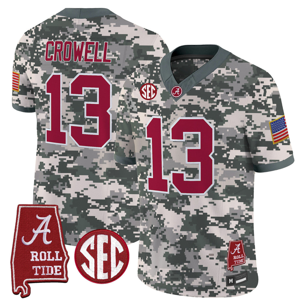 Alabama Camouflage #13 Football Jersey 2026