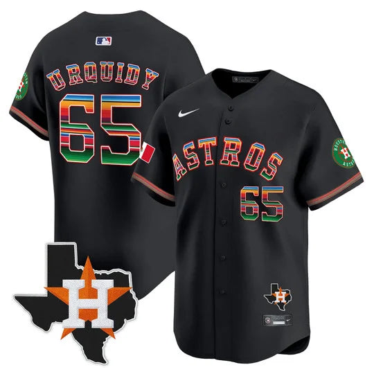 Men's Astros Mexico Texas Patch Vapor Premier Limited Jersey - All Stitched