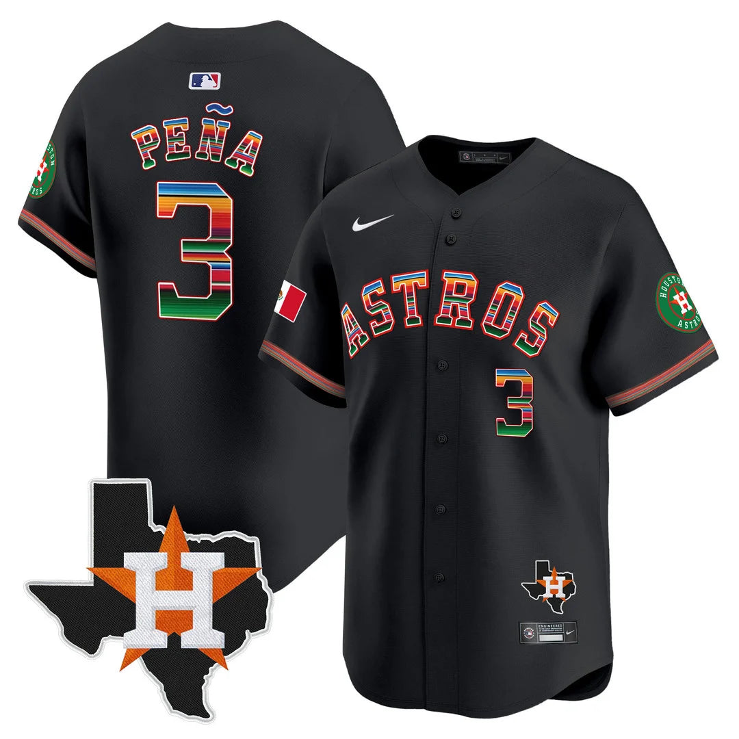 Men's Astros Mexico Texas Patch Vapor Premier Limited Jersey - All Stitched