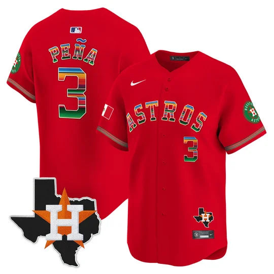 Men's Astros Mexico Texas Patch Vapor Premier Limited Jersey - All Stitched