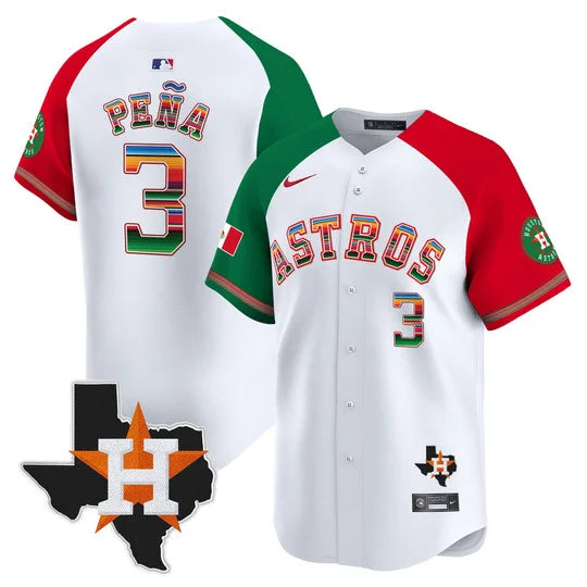 Men's Astros Mexico Texas Patch Vapor Premier Limited Jersey - All Stitched