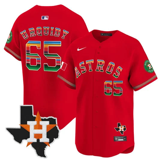 Men's Astros Mexico Texas Patch Vapor Premier Limited Jersey - All Stitched