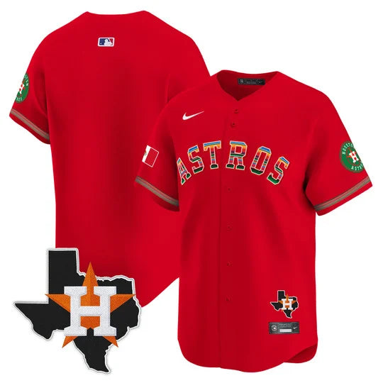 Men's Astros Mexico Texas Patch Vapor Premier Limited Jersey - All Stitched