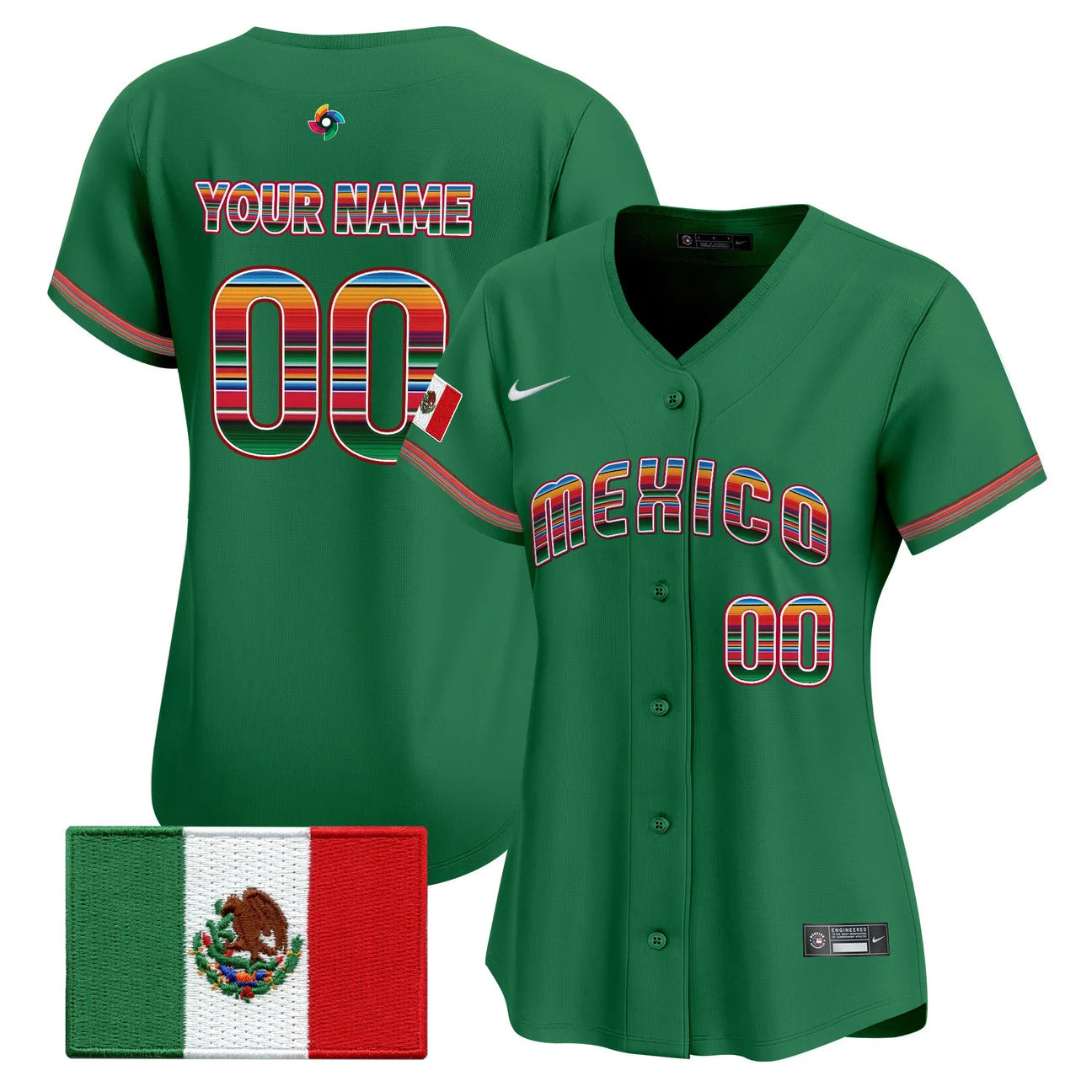 Team Mexico World Baseball Classic "Serape Edition" Vapor Premier Custom Jersey - 2026 Roster - All Stitched