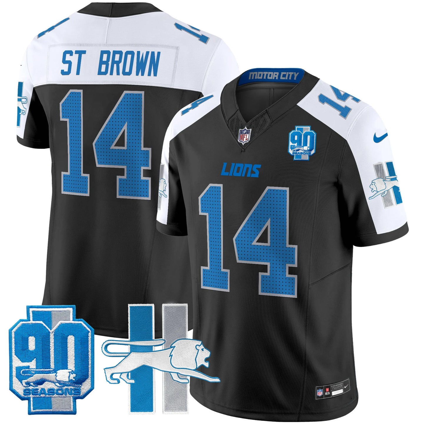 Men's Detroit Lions 1946 Throwback Vapor Limited Jersey - All Stitched