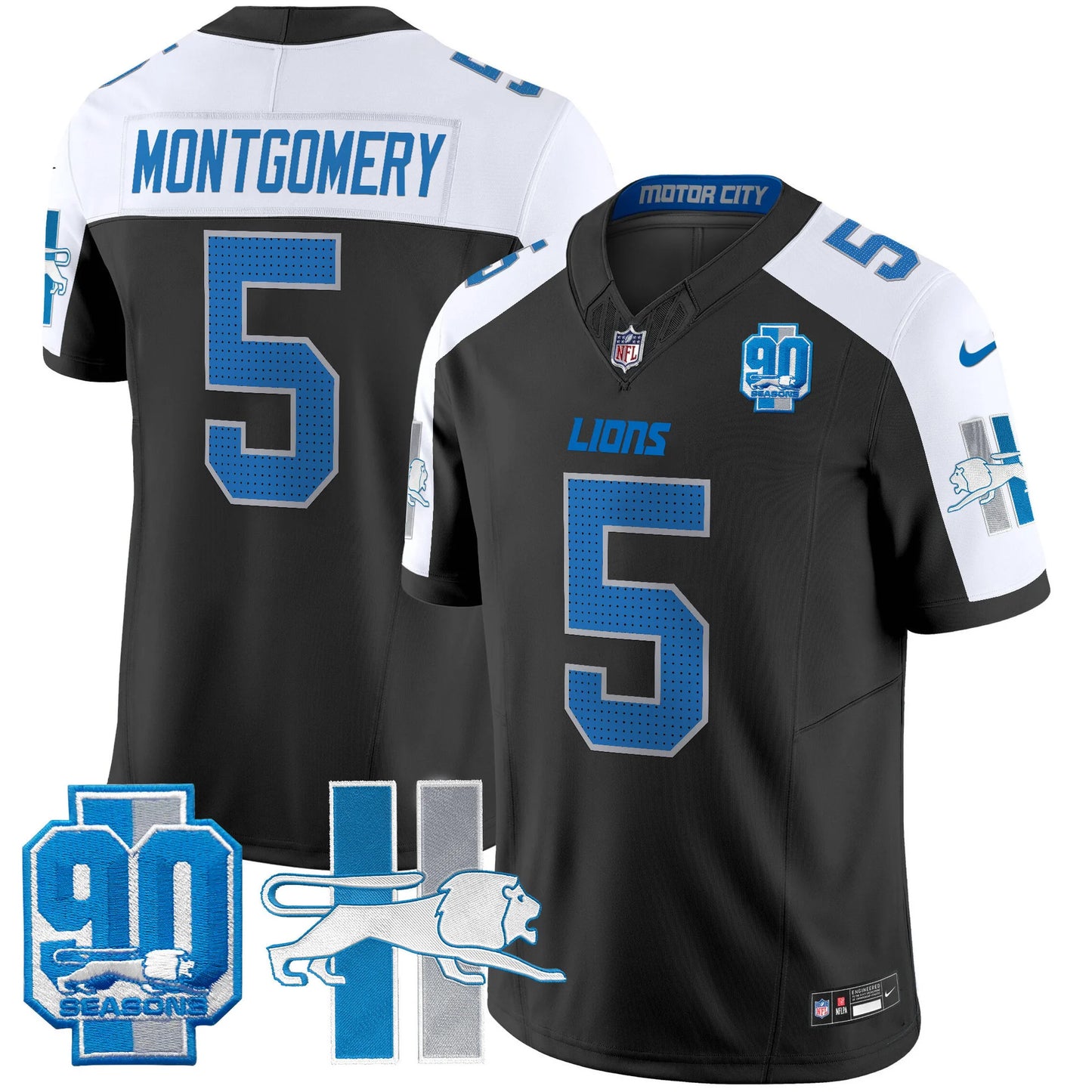 Men's Detroit Lions 1946 Throwback Vapor Limited Jersey - All Stitched